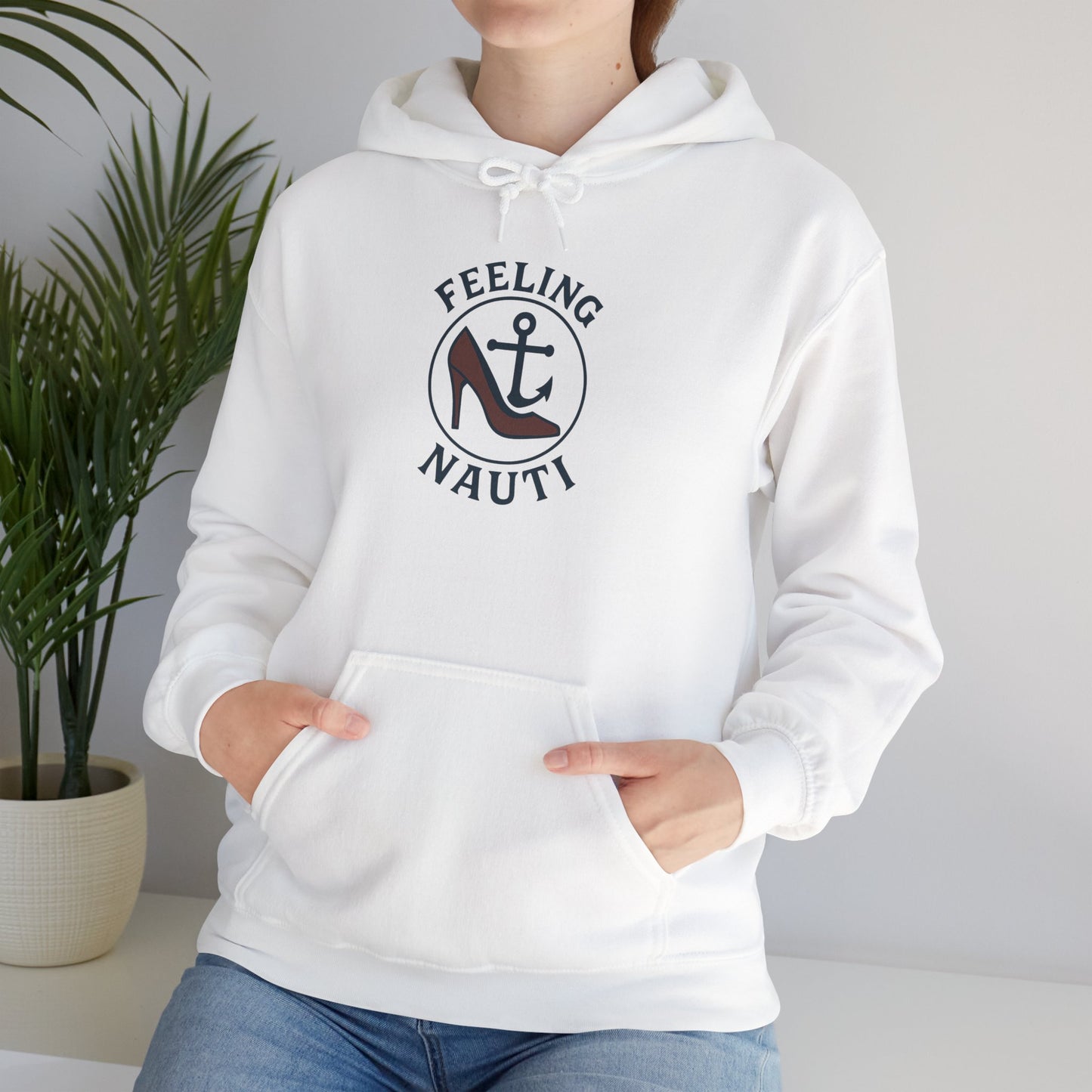 Feeling Nauti Unisex Hoodie - Nautical Humor Sweatshirt, Sailing Gift, Beach Lover Apparel, Cozy Layering, Unique Gift Idea