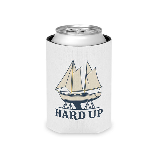 Nautical Beer Can Cooler, Hard Up Sailboat Insulator for Summer BBQs, Beach Days, Boating, Gifts for Sailors